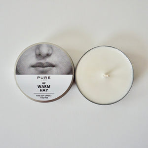Pure Tin Candle-Warm Hay 62