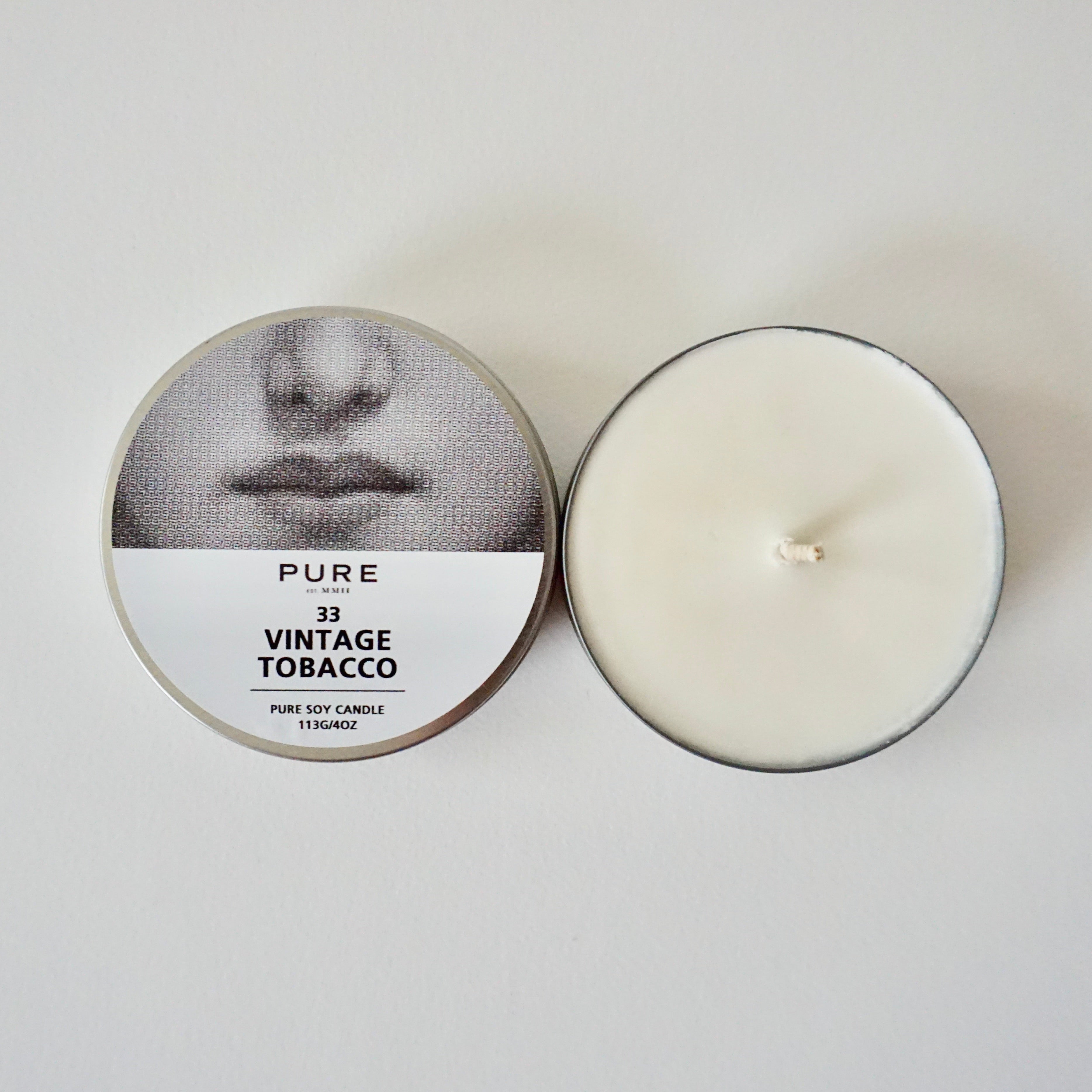Pure Tin Candle-Vintage Tobacco 33