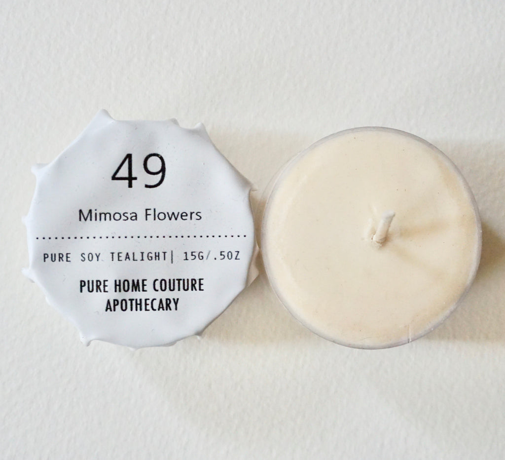 Tealight - Mimosa Flowers No.49